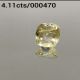 4.11ctsNatural yellow saphire (pukhraj) Gemstone Lab Certified