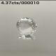 4.37cts Certified  Natural White Sapphire(Safed Pukhra)Gemstone