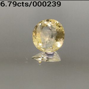 6.79cts Natural yellow saphire (pukhraj) Gemstone Lab Certified